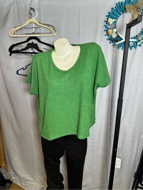 Zenana Kelly Green Ribbed sweater Women's Top